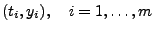 $ (t_i,y_i),\quad i=1,\hdots,m$